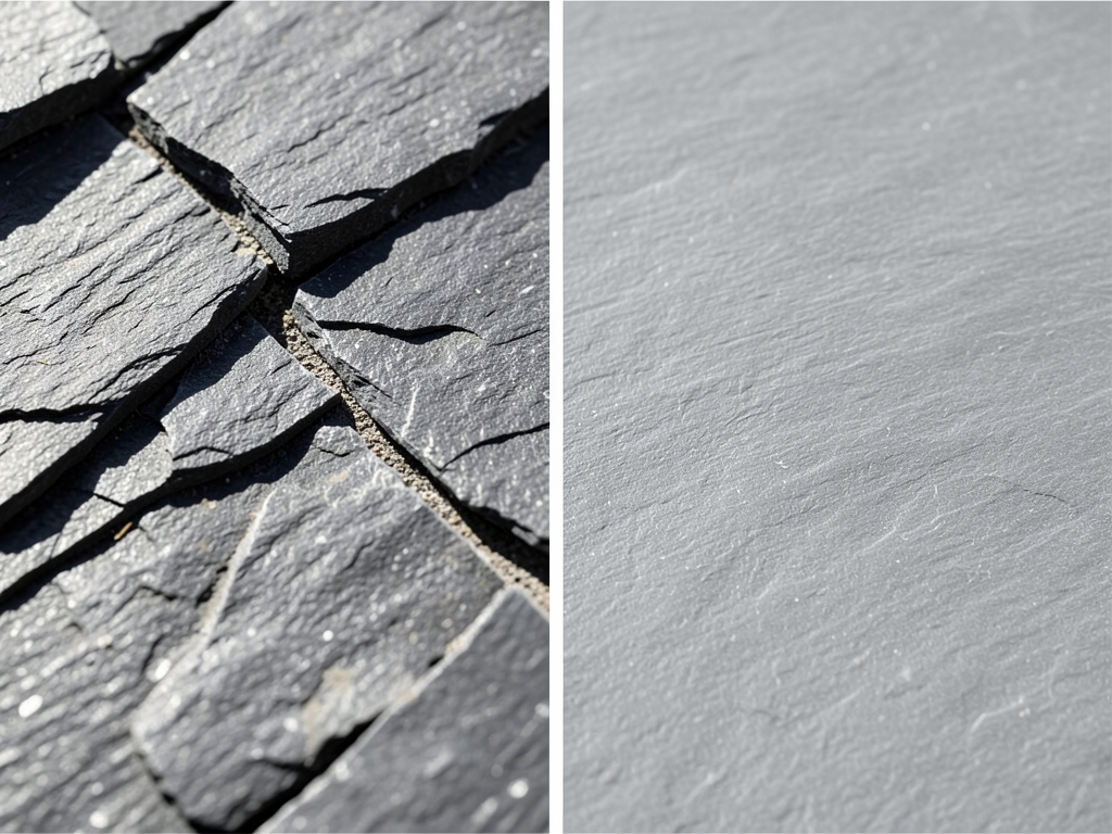 Comparing synthetic slate and natural slate for lu